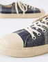 CHECK JUTE LACE-UP SNEAKERS